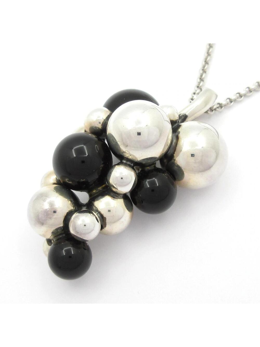 Georg Jensen Silver Black Color Stone #363795G93B